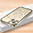 Luxury Metal Frame and Plastic Back Cover Case with Mag-Safe Magnetic LK2 for Apple iPhone 14 Gold