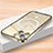 Luxury Metal Frame and Plastic Back Cover Case with Mag-Safe Magnetic LK2 for Apple iPhone 14 Plus Gold