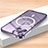 Luxury Metal Frame and Plastic Back Cover Case with Mag-Safe Magnetic LK2 for Apple iPhone 14 Plus Purple