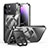 Luxury Metal Frame and Plastic Back Cover Case with Mag-Safe Magnetic LK4 for Apple iPhone 13 Pro Max Black
