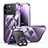 Luxury Metal Frame and Plastic Back Cover Case with Mag-Safe Magnetic LK4 for Apple iPhone 13 Pro Max Purple