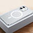 Luxury Metal Frame and Plastic Back Cover Case with Mag-Safe Magnetic QC2 for Apple iPhone 12 Silver
