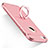 Luxury Metal Frame and Plastic Back Cover with Finger Ring Stand A01 for Apple iPhone 5 Pink