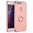 Luxury Metal Frame and Plastic Back Cover with Finger Ring Stand A01 for Huawei Honor 8 Rose Gold