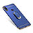Luxury Metal Frame and Plastic Back Cover with Finger Ring Stand A01 for Huawei Nova 3i Blue