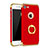 Luxury Metal Frame and Plastic Back Cover with Finger Ring Stand A02 for Apple iPhone 8 Red