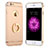 Luxury Metal Frame and Plastic Back Cover with Finger Ring Stand A05 for Apple iPhone 6 Gold