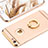 Luxury Metal Frame and Plastic Back Cover with Finger Ring Stand A05 for Apple iPhone 6 Gold