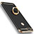 Luxury Metal Frame and Plastic Back Cover with Finger Ring Stand A06 for Huawei P9 Lite Mini Black