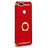 Luxury Metal Frame and Plastic Back Cover with Finger Ring Stand A06 for Huawei P9 Lite Mini Red