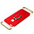 Luxury Metal Frame and Plastic Back Cover with Finger Ring Stand and Lanyard for Huawei G9 Lite