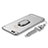 Luxury Metal Frame and Plastic Back Cover with Finger Ring Stand and Lanyard for Huawei Honor 7X Silver