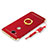 Luxury Metal Frame and Plastic Back Cover with Finger Ring Stand and Lanyard for Huawei Honor Play 5X Red