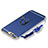 Luxury Metal Frame and Plastic Back Cover with Finger Ring Stand and Lanyard for Huawei Nova 2S Blue