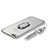 Luxury Metal Frame and Plastic Back Cover with Finger Ring Stand and Lanyard for Huawei P Smart Silver