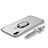 Luxury Metal Frame and Plastic Back Cover with Finger Ring Stand and Lanyard for Huawei P20 Lite Silver