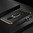 Luxury Metal Frame and Plastic Back Cover with Finger Ring Stand and Lanyard for Samsung Galaxy A6 Plus Black
