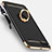 Luxury Metal Frame and Plastic Back Cover with Finger Ring Stand and Lanyard for Xiaomi Mi Note 3 Black