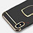 Luxury Metal Frame and Plastic Back Cover with Finger Ring Stand F05 for Apple iPhone X Black