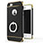 Luxury Metal Frame and Plastic Back Cover with Finger Ring Stand for Apple iPhone 5S Black