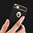 Luxury Metal Frame and Plastic Back Cover with Finger Ring Stand for Apple iPhone 5S Black