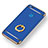 Luxury Metal Frame and Plastic Back Cover with Finger Ring Stand for Huawei GR3 (2017) Blue