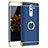 Luxury Metal Frame and Plastic Back Cover with Finger Ring Stand for Huawei GR5 (2017) Blue