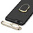 Luxury Metal Frame and Plastic Back Cover with Finger Ring Stand for Huawei Honor 10 Black