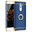 Luxury Metal Frame and Plastic Back Cover with Finger Ring Stand for Huawei Honor 6X Pro Blue