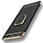 Luxury Metal Frame and Plastic Back Cover with Finger Ring Stand for Huawei Honor 9 Black