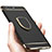 Luxury Metal Frame and Plastic Back Cover with Finger Ring Stand for Huawei Honor 9 Black
