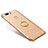 Luxury Metal Frame and Plastic Back Cover with Finger Ring Stand for Huawei Honor V8 Gold