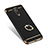 Luxury Metal Frame and Plastic Back Cover with Finger Ring Stand for Samsung Galaxy J7 Plus Black