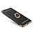 Luxury Metal Frame and Plastic Back Cover with Finger Ring Stand for Xiaomi Mi 6 Black