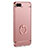 Luxury Metal Frame and Plastic Back Cover with Finger Ring Stand for Xiaomi Mi Note 3 Rose Gold