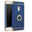 Luxury Metal Frame and Plastic Back Cover with Finger Ring Stand for Xiaomi Redmi Note 4 Standard Edition Blue