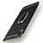 Luxury Metal Frame and Plastic Back Cover with Magnetic Finger Ring Stand for Huawei P Smart+ Plus Black