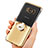 Luxury Metal Frame and Plastic Back Cover with Magnetic Finger Ring Stand for Samsung Galaxy S8 Gold
