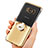 Luxury Metal Frame and Plastic Back Cover with Magnetic Finger Ring Stand for Samsung Galaxy S8 Plus Gold