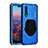 Luxury Metal Frame and Silicone Back Cover Case K01 for Huawei P20 Pro Blue