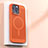 Mesh Hole Hard Rigid Snap On Case Cover with Mag-Safe Magnetic for Apple iPhone 13 Pro Max Orange