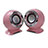 Mini Speaker Wired Portable Stereo Super Bass Loudspeaker Pink