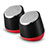 Mini Speaker Wired Portable Stereo Super Bass Loudspeaker S02 Black