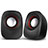 Mini Speaker Wired Portable Stereo Super Bass Loudspeaker W01 Black