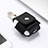 Protective Leather Case Skin for Apple Airpods Charging Box with Keychain A01 Black