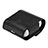 Protective Leather Case Skin for Apple Airpods Charging Box with Keychain A02 Black