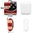 Protective Leather Case Skin for Apple Airpods Charging Box with Keychain A05 Colorful