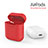 Protective Silicone Case Skin for Apple Airpods Charging Box with Keychain A03 Red