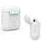 Protective Silicone Case Skin for Apple Airpods Charging Box with Keychain A03 White