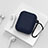 Protective Silicone Case Skin for Apple Airpods Charging Box with Keychain C02 Blue